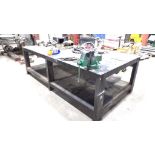 Heavy-Duty Industrial Workbench - Bench Vise, Lower Storage Shelf, Durable Steel