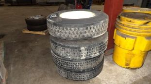 BRIDGESTONE Tires and Wheels, 4-Count, White Rims, 10 Lug