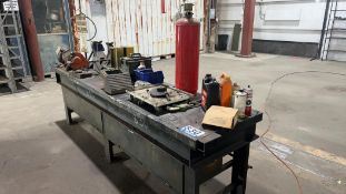 Metal Work Table with Parts