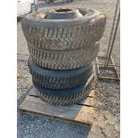 (4) Truck Tires with Steel Wheels