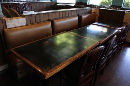 (3) Restaurant Booth Seating, (4) Tables and (5) Chairs