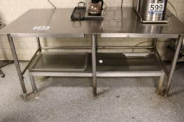 Stainless Steel Industrial Work Table with Undershelf