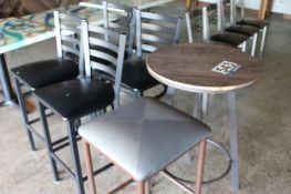 Lot of Bar Stools and Round Table