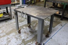 Industrial Steel Workbench with Westward Vise