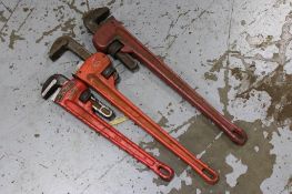 (3) Ridgid Pipe Wrenches