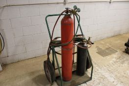 Oxy-Acetylene Welding Torch Set with Cylinders and Cart