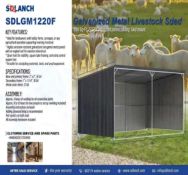 2026 Unused SDLANCH SDLGM1220F Galvanized Metal Livestock Shed