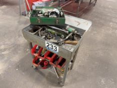 Industrial Tool Cart with Greenlee 767 Hydraulic Knockout Set and Assorted Tools