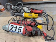Lot of Milwaukee and DeWalt Grinders