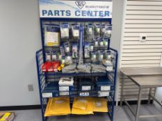 T&S Brass Parts Center Display with Assorted Plumbing Components