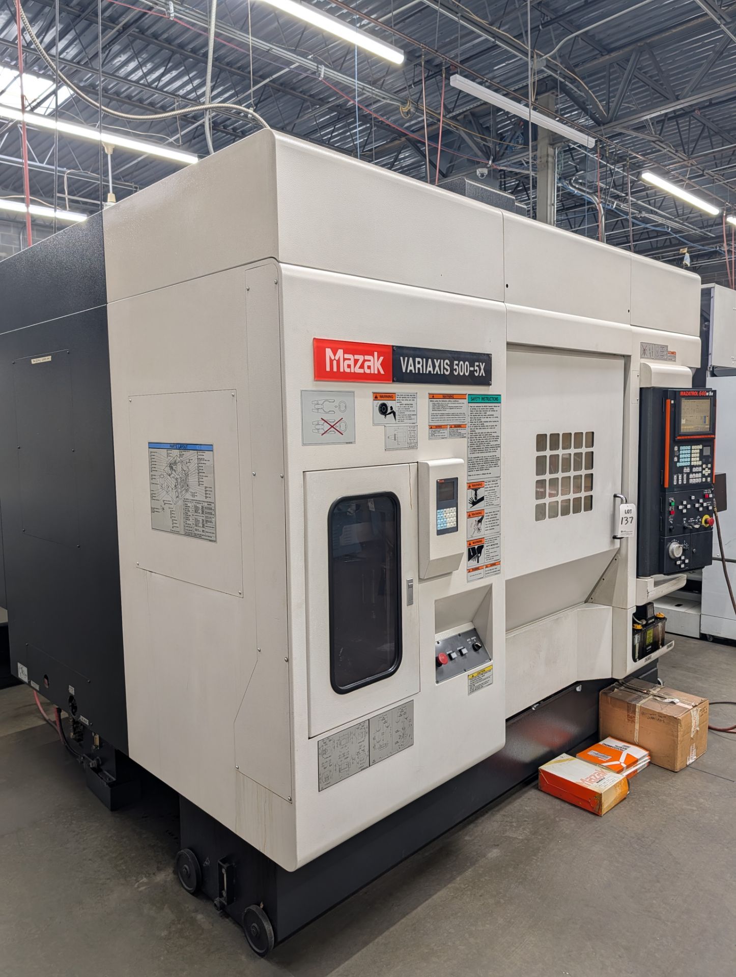 2005 MAZAK VARIAXIS 500 5 AXIS CNC MACHINING CENTER, S/N #177498, WORK ...