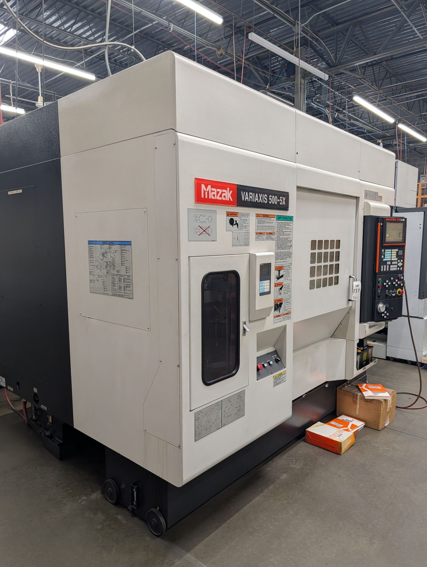 2005 MAZAK VARIAXIS 500 5 AXIS CNC MACHINING CENTER, S/N #177498, WORK ...