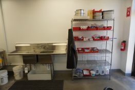 (2) ROLLING STAINLESS STEEL CLEAN ROOM TABLES 24" X 36" X 38"H *TABLES ONLY, STILL IN USE LATE