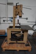 PARMA MFG WORK-A-MATIC VERTICAL BANDSAW WITH DAYTON 31TT12 MOTOR *NO BANDSAW BLADE*