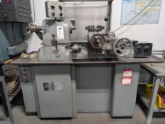 HARDINGE HC CHUCKER LATHE, 5C WITH COLLET CLOSER AND 8 STATION MANUAL INDEXING TURRET