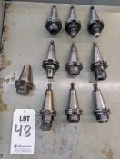 (10) MISC. CAT40 TOOL HOLDERS, VARIED SIZES