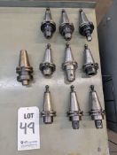 (10) MISC. CAT40 TOOL HOLDERS, VARIED SIZES