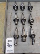 (9) MISC. CAT40 ER TOOL HOLDERS, VARIED SIZES