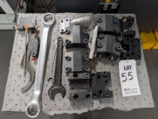 MISC. STICK TOOL AND BORING BAR TURRET BLOCK TOOL HOLDERS (USED WITH OKUMA L3000-E)