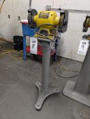 DEWALT DW756 6" BENCH GRINDER S/N 2014 12-YL98214, HEAVY DUTY PEDESTAL, 3450 RPM