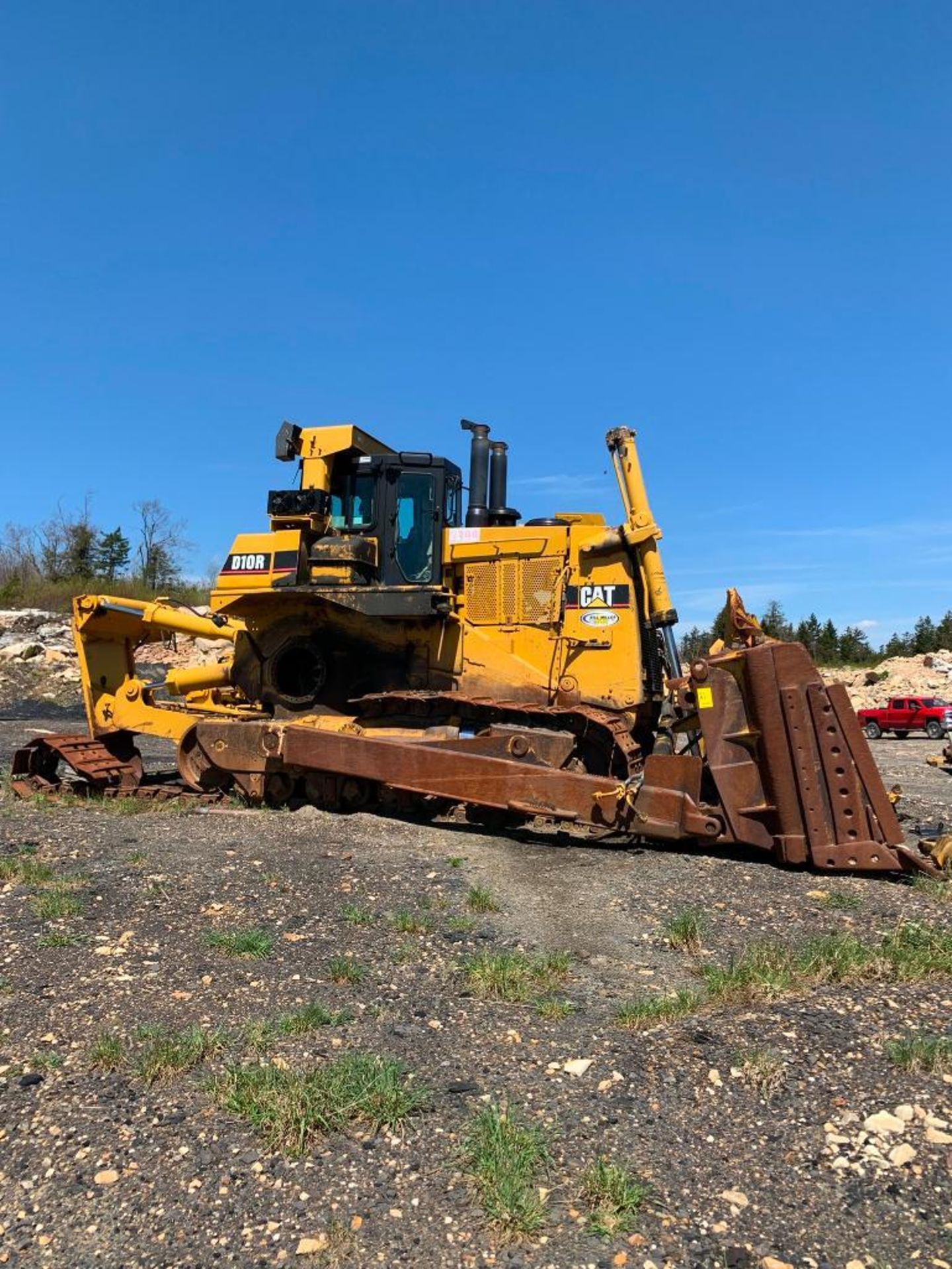 Pin Ripper Dozer 2003 CAT D10R Crawler Dozer, 16' Blade, w/ Single Tooth Ripper Blade ...
