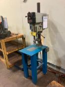 Powermatic Vertical Drill Press, Model 1150, S/N 915VI981, Mounted on 26" x 18" HD Steel Table, 300-