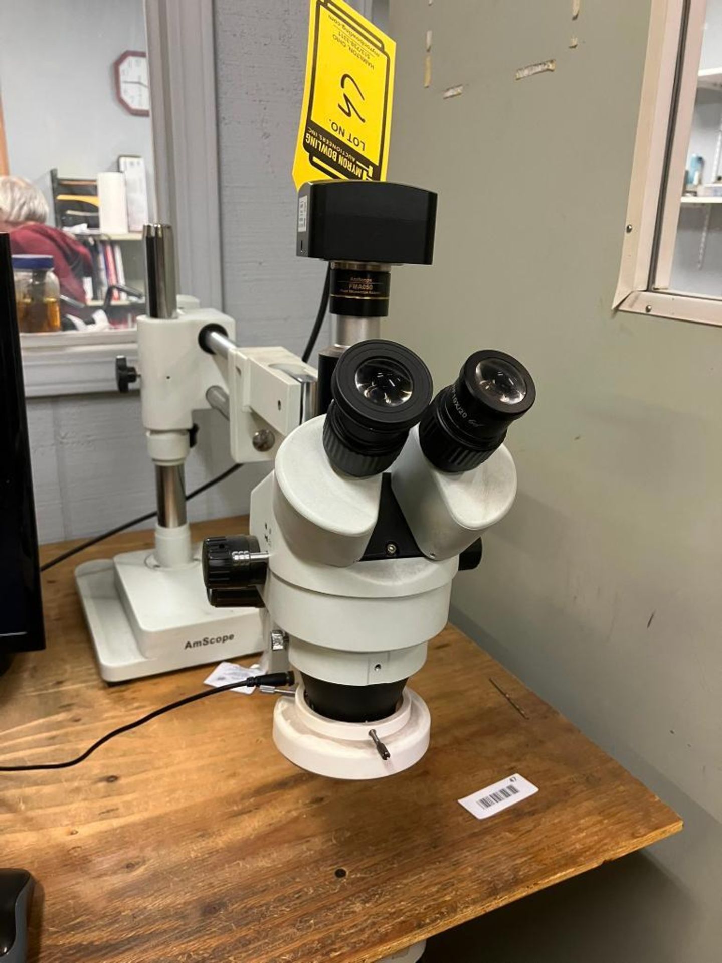 Microscope Bench Installation Amscope Bench-Type Video Camera Microscope