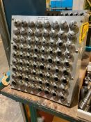 (72) Assorted Hardinge 5C Collets in Reliance Collet Stand