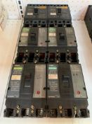 (6) Assorted Circut Breakers, Fugi & Mitsubishi