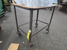 (2) 36" x 22" x 1/8" Thick Steel Rolling Tables, 34" Tall