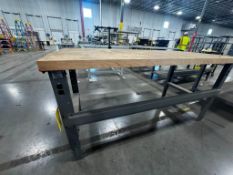 Butcher Block Top Worktable 36" Wide X72" Long ***$10 LOADING FEE WILL BE ADDED TO BUYER'S INVOICE**