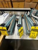 (3x) Uline Poly Tubing Sealer 20" Impulse Sealer With Cutter Model Number H-1252