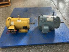 (FJ) Lot of (2) Motors: Baldor-Reliance 5 HP Super-E Motor & US 10 HP Motor