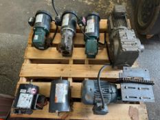(FJ) Pallet of (7) Gear Motors & Motors: Dodge, Sew-Eurodrive,  Cone Drive