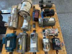 (FJ) Pallet of (13) Gear Motors & Motors: Sew-Eurodrive, Weg,Baldor-Reliance, US, (4) Direct Current