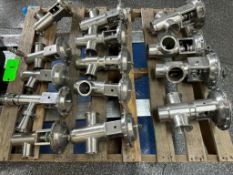 (F) Pallet of (14) Stainless Food Grade Regulator Valves, 2", 2-1/2", 3"