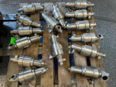 (F) Pallet of (15) Tri-Clover Food Grade Valves