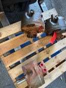 (JBP) New Pallet of (Qty 3) SAI Hydraulic Motors, Model FS50HDA1 350, Weathered