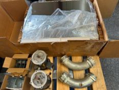 (JB) (New & Used) Pallet of Baldor Reliance .5 HP Motors, 3" Steel Conduit, Stainless Enclosure...