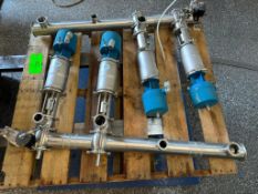 (F) Pallet of (4) TuchenHagen Food Grade Valves, Operators & Sensor Tops