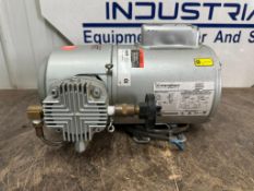 (F) Gast Vacuum Pump, Model 4HCC-66-M450X, Motor 1/2 HP, Volt 115/230, RPM 1725, Ph 1
