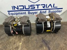 (F) (New) (2) Fasco Vacuum Pumps, Model 72R645-PXXX-VNP, Volts 220/240, HP 1/3, RPM 1375, Ph 1