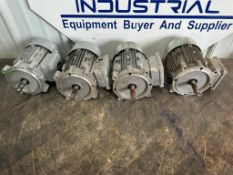 (FJ) Lot of (4) Motovario .5 HP Motors, 230/460 Volt, 1400/1700 RPM, 3 Phase