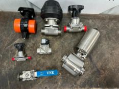 (F) (New & Used) (7) Misc. Sanitary Valves, Food Line, Waukesha Cherry-Burrell, Gemco