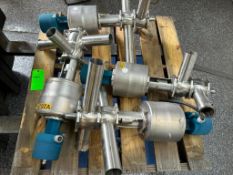 (F) Pallet of (4) TuchenHagen Food Grade Valves, Operators & Sensor Tops