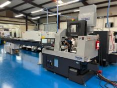 Tsugami S206 6 Axis CNC swiss type lathe w/ 9 live tools, Tri Mist 850 G2 mist collector, Fanuc Seri
