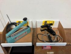 Uline H-163 electric bag sealer & (1) unknown brand electric bag sealer