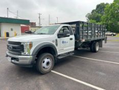 2019 Ford F-450 Stake Bed Dually Truck, vin 1FDUF4GT2KDA06607, 6.7 Power Stroke Turbo Diesel, Automa