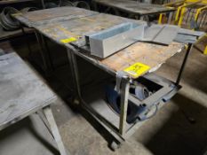 (3) Steel Table Carts w/ Galvanized Top