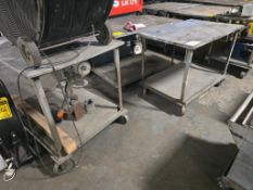 (3) Steel Table Carts w/ Galvanized Top